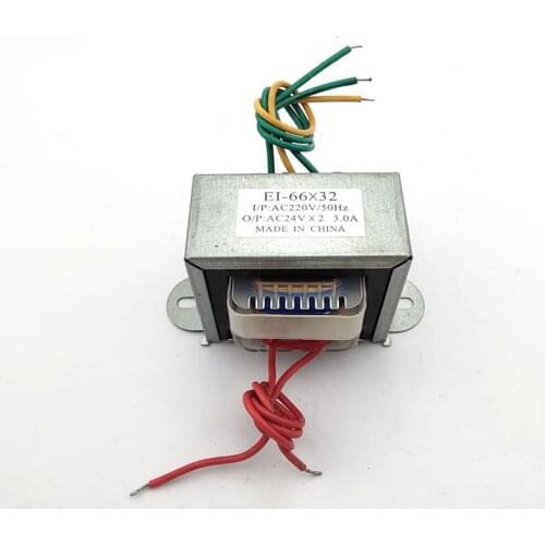 220V to double 24VAC3A audio power amplifier board power rectifier transformer EI66*32 AC transformer 40W 50W 60W