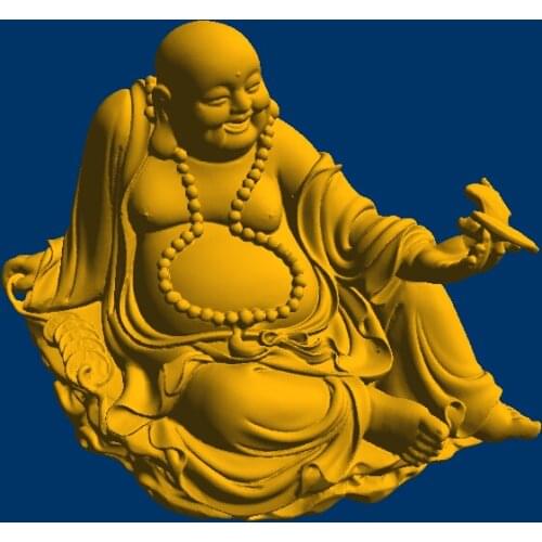3D model STL formate file CNC and printing relief sitting buddha 29MB