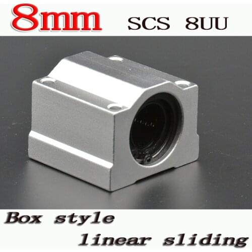4pcs/lot SC8UU SCS8UU 8mm Linear ball bearing block with LM8UU bush, pillow block linear unit for 8mm shaft CNC part