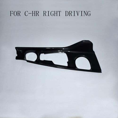 ABS carbon fiber Gear Box Panel Gear Shiftr Electronic Handbrake Cover Trim fit for C-HR C HR CHR 2017 2018 right drive model
