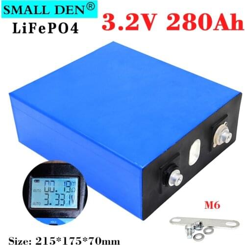 3.2V 280Ah LiFePO4 battery DIY 24V 48V rechargeable battery for electric scooter RV solar storage system and wind energy system
