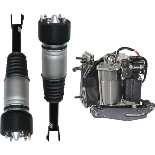 AP03 Front Left Right Air Suspension Spring Shock Strut +Compressor For Jaguar XJ X350 X358 XJR XJ8 3.0 4.2 C2C41339 C2C41349