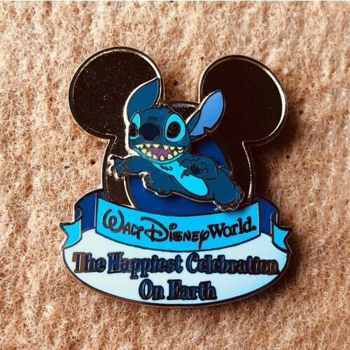 Disney Cartoon Badges for clothes Stitch Cute Acrylic Badges Backpack Kawaii Pins Custom Button Badges Acrylic Brooch Metal