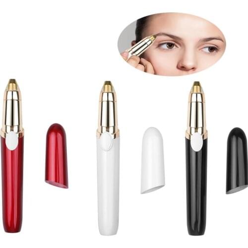 Electric Eyebrow Trimmer Painless Eye Brow Epilator Mini Eye Brow Shaper Shaver Razor Portable Facial Hair Remover for Women