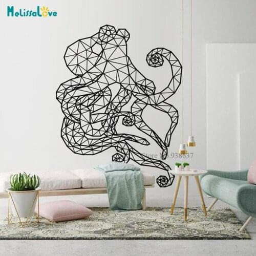 Geometric Octopus Outlines Art Vinyl Wall Sticker Decal Animal Theme Creative Design Office Living Room Murals BD438