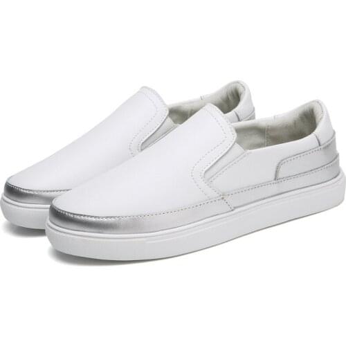 Genuine Leather Running Shoes Women Sneakers White Non Slip Ladies Trainers Basket Walking Sports Loafers zapatillas de deporte