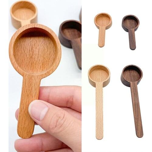 Kitchen Long Handle Walnut Wooden Measuring Spoon Coffee Tool Cup Home Kitchen For Kitchen Beans Tool Measuring Measuring V3Q2