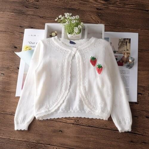 0-4yrs Baby Girl Jacket Cardigan Sweater Pink White Spring Cotton Infant Outerwear 3 6 9 12 18 24month Toddler Clothes 205044