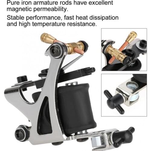 Microblading Machine Professional Alloy Tattoo Machine Copper Coils Iron Shader Tattoo Machine Liner Permanent Make Up