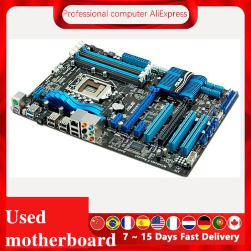 For ASUS P8H67 Computer Motherboard LGA 1155 DDR3 For Intel H67 P8H67 Desktop Mainboard SATA II PCI-E X16 Used