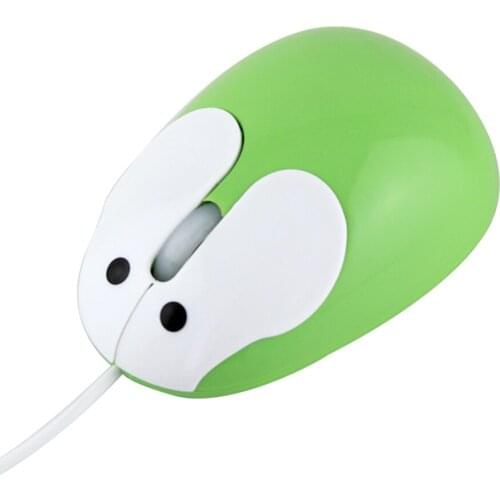 Cute Wired Mouse Mini Laptop Mouse 1600 DPI Optical Sensor/3 Buttons/Ergonomic Design/USB Powered Computer Mice for Windows PC
