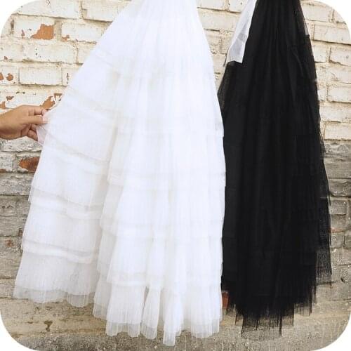 Trendy 6-layer Toothpicks Pleated Soft Tulle Lace DIY Fluffy Big Skirt Wedding Dress Home Textile Convenient Sewing Accessories