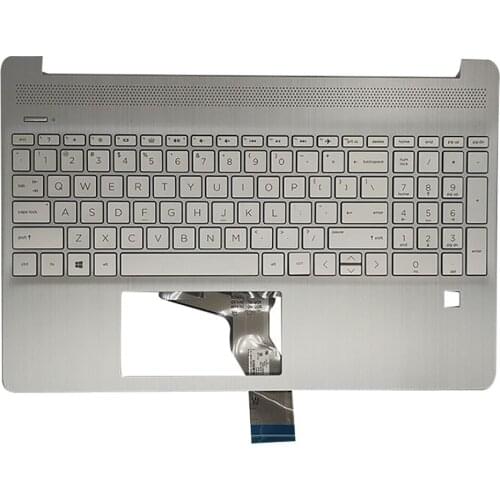 New Palmrest Upper Case Keyboard Bezel Cover For HP 15 dy 15-DY TPN-Q222 US L63579-001 SILVER