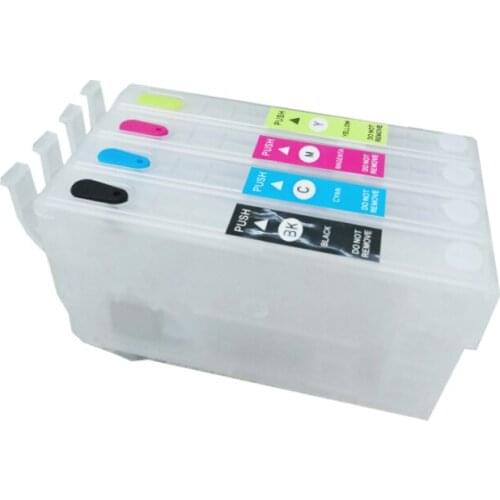Eikshop T812 T812XL Refillable Ink Cartridge without Chip for Epson Workforce WF-7820 WF-7840 EC-C7000 Printer