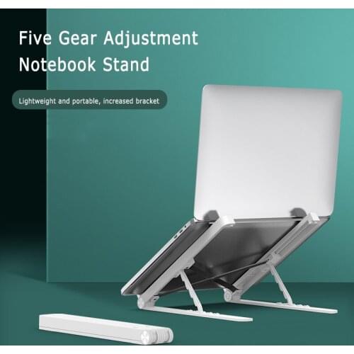 Laptop Stand Ventilated 5 Height Adjustable Laptop Riser Aluminum Notebook Cooling Holder Portable for MacBook Air Pro 11-17