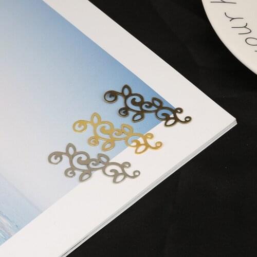 10Pcs/lot Gold/Bronze/Rhodium Plated 16x39mm Flower Filigree Wraps Connector Charms Pendant For Jewelry Making DIY Accessories