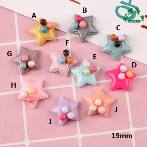 Resin Charms for Jewelry making Flatback Cabochons for Phone Cases 10pcs Star Charms for Slime Resin Cabochons for Scrapbooking