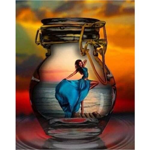 Full Square round Diamond Painting custom photo 5d Diamond Embroidery sale Picture Of Rhinestone Mosaic dancer girlZP-2214