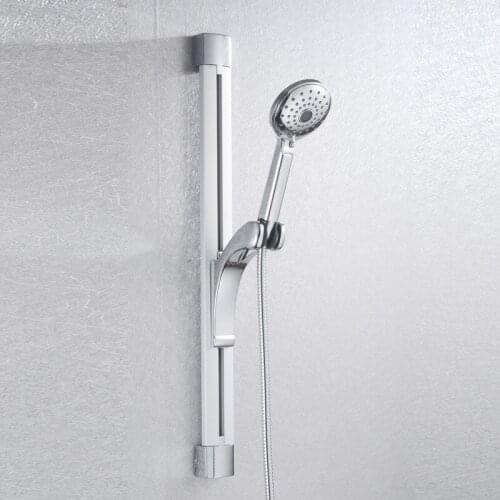 Electroplated Shower Hose Square Bracket Shower with Lifting Rod Simple Shower Head Set Shower Shower Set