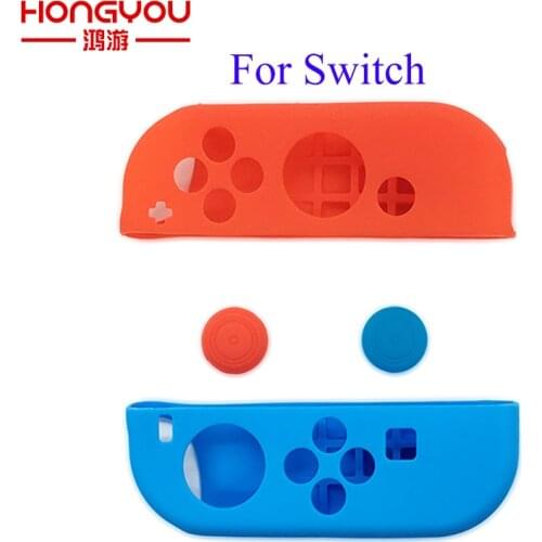 10Sets Silicon Protective Case For Switch Controller Rubber Protect Skin Cover For Switch NX NS Gamepad Thumb Stick Grip Cap