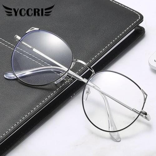 YCCRI Fashion New Cat Ear Reading Glasses Anti-blue Light Flat Mirror Female Cute Cat Eye Myopia Girl Finished Myopia Glasses