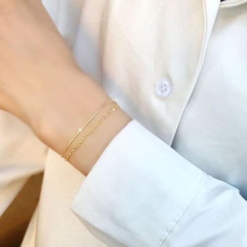 925 Sterling Silver Chain Bracelet Exquisite Cuff Bracelet Adjustable for Women Simple Fashion Korean New Design Jewelry