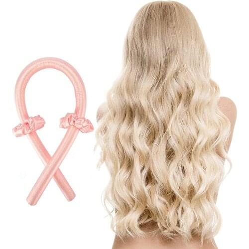 1set Heatless Curling Rod Headband Lazy Curler Silk Curling Ribbon Silk Foam Roller Heatless Hair Curling Ribbon Make Hair Curly