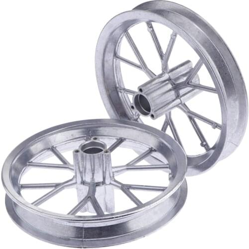 1 Pair Heavy Duty 12 1/2 x 2.75 Rim Wheel Replacement for 49CC Mini Moto Dirt Bikes (Color Silver)