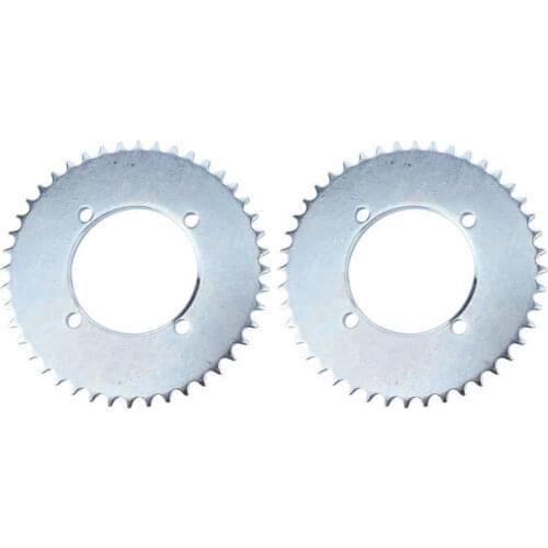 1 Pair of T8F 44T 2.1in Rear Chain Sprocket Steel Alloy for 43cc 49cc Mini Pocket Dirt Bike Gas Scooter ATV