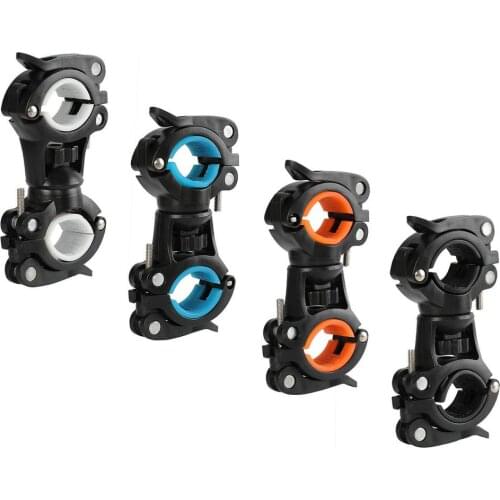 1PCS Bike Flashlight Mount Holder Adjustable Universal Bicycle Led Light Clamp 360 Rotation Cycling Band Mountain Bicycle Parts