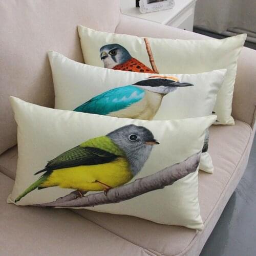 1Pcs Creative Pillow Case 30x50cm Colored Drawing Painting Bird Starry sky flowers Pillow Cover cartoon pillows Decorative