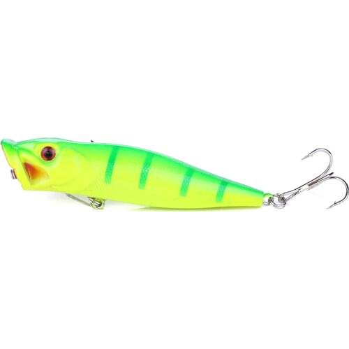 1pcs Fishing Lure 90mm 12g Top Water Floating Popper Hard Baits Quality Professional Lures Fishing Tackle