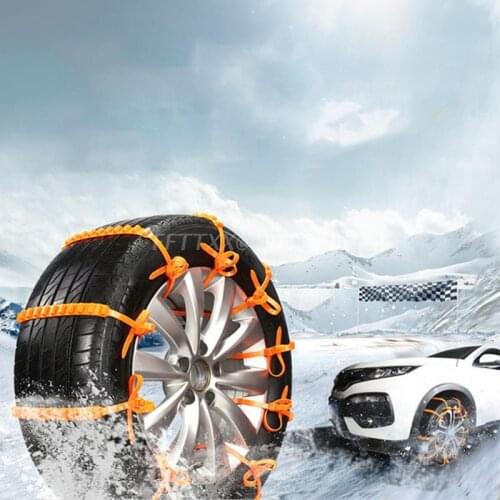 10pcs/set Automobile Universal Anti-skid Snow Chain Off-road Vehicle Tire Snow Chains Emergency Non-slip Cable Ties