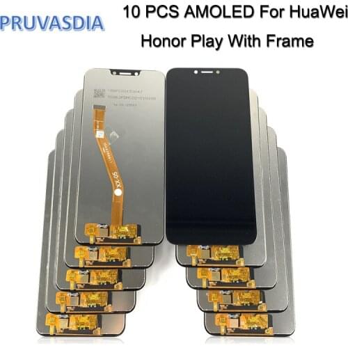 10 Piece/ lot For Huawei Honor Play LCD Display Touch Screen Digitizer With Frame Assembly For Honor Play COR-L29 COR-L09 LCD