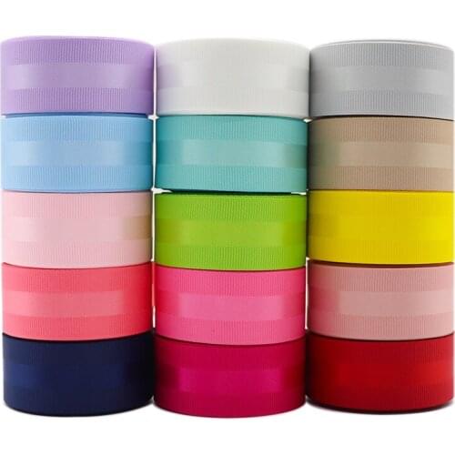 25MM/38MM 50 Yards Grosgrain Edge Satin Ribbons For Crafts DIY Hair Bows Gift Packaging Wedding Party Decoration 2020122102