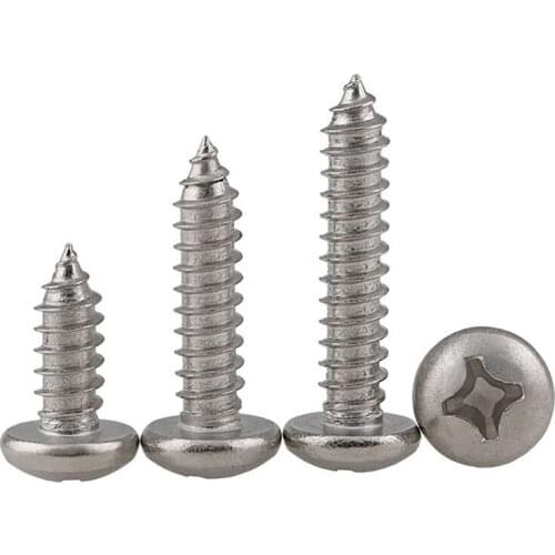 316 Stainless Steel Phillips Cross Recessed PAN Head Self-Tapping Screw Head Cross Tapping Wood Screws M2-M6