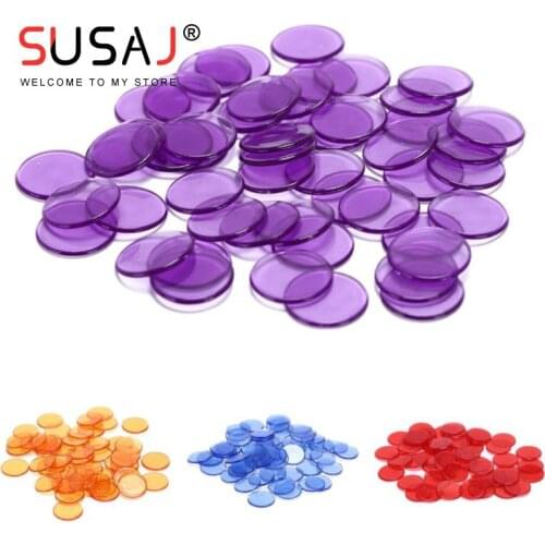 50pcs Count Bingo Chips Markers For Bingo Game Cards Plastic Bingo Chips For Classroom And Carnival Bingo Games 5 Colors