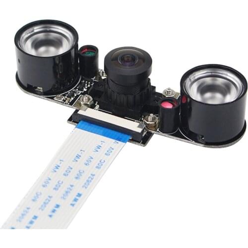 5MP For Raspberry Pi 3 Model B+ Camera 160 Degree Camera OV5647 Night Vision Focal Adjustable Webcam Camera for RPI 3