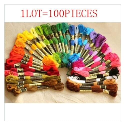 Free Shipping Cross Stitch Skein Factory Direct Sell 1L0T=100PIECES