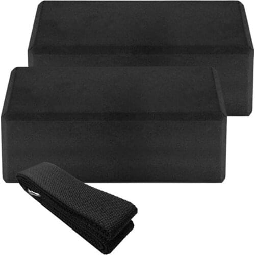 Yoga Blocks Yoga Stretch Strap Set Fitness Exercise Pilates Fitness Bodybuilding Workout GymTraining Blocks Stretch Belts EVA