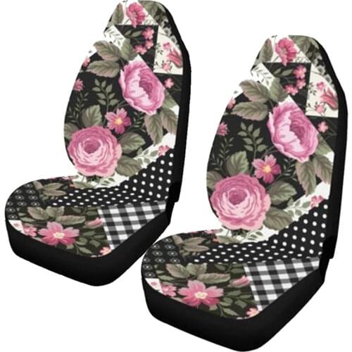 Car Seat Covers Fashion Flower Universal Fit for Vehicle Sedan and Trucks Cars Interior Protector For ford focus 2 haval f7 fia