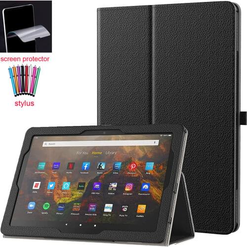 Case for All-New Fire HD 10 & Fire HD 10 Plus Tablet 10.1" 2017 2019 2021 Release Slim Lighweight PU Leather Stand cover