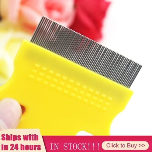 Hair Lice Comb Brushes Terminator Fine Egg Dust Nit Free Removal Stainless Steel Remover Lice Comb Dog Comb Pet Supplies Puppy
