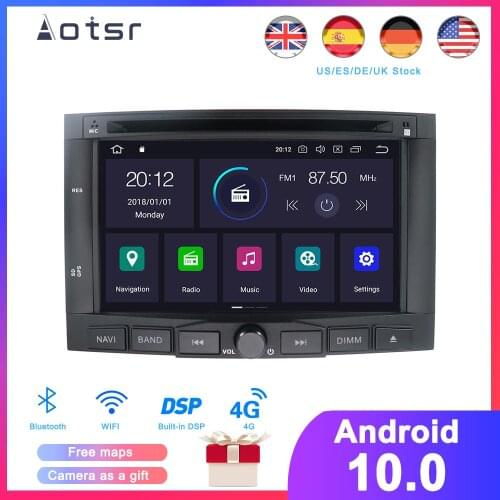 DSP Android 10.0 Car GPS Navigation DVD Player For Peugeot 3008/5008 2009+ Auto Stereo Radio Multimedia Player HeadUnit Recorder