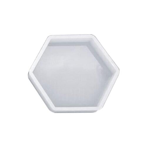 3D Smooth Silicone Mold Mirror Geometric Shape Hexagon Crafts DIY Jewelry Making Cake Fondant Epoxy Resin Molds Chocolate Tools