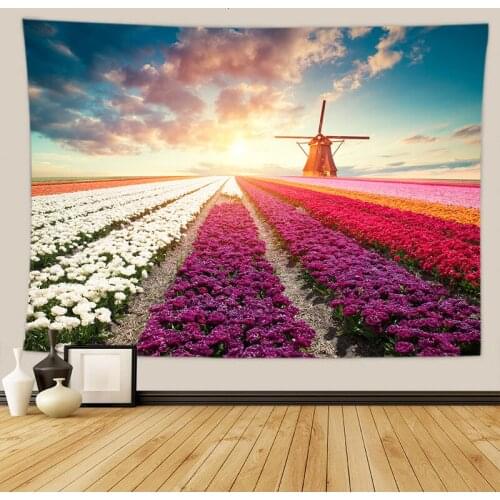 Tapestry Beautiful Flower Sea Large Wall Hanging Hippie Wall Hanging Bohemian Wall Tapestries Mandala Dorm Decor Blanket