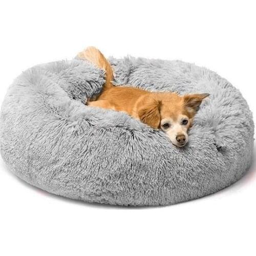 Round Cat Beds House Soft Long Plush Best Pet Dog Bed For Dogs Basket Pet Products Cushion Cat Bed Cat Mat Animals Sleeping Sofa