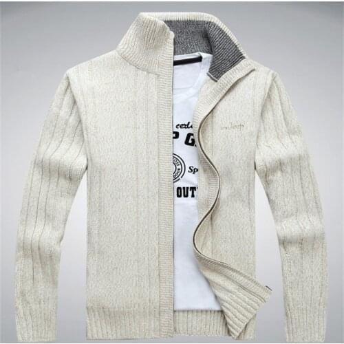 Mens Winter Sweater Casual Knitted Cardigan Jackets Thick Warm Clothing Cashmere Sweater Coats Outerwear Male Knit Sweater