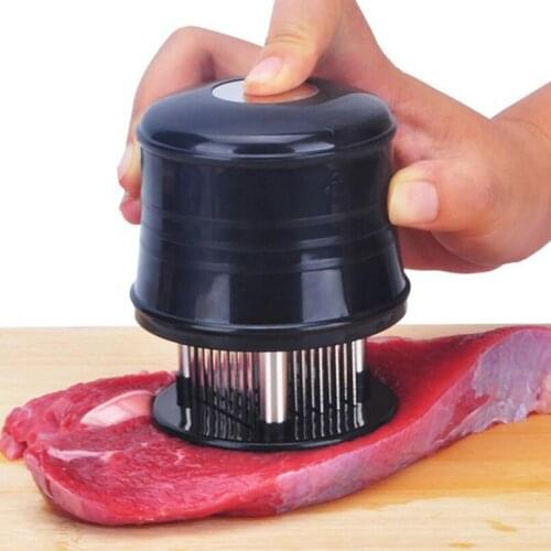 7.2*10cm Meat Tenderizers 56 Stainless Steel Blades Plastic Abs Cover Safety Lockplastic Lid Sharp Blades Steak Beef Tender