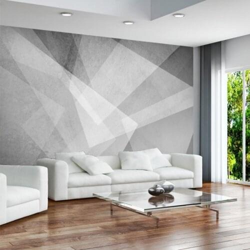 3D Nordic TV background wall mural modern simple abstract black and white geometric living room wallpaper DE parede Waterproof